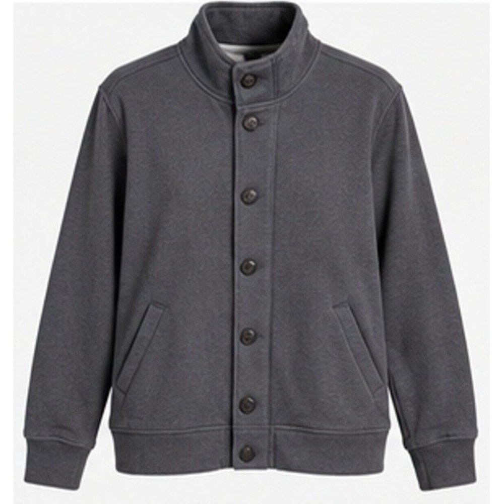 Eddie Bauer Men's Gray Fleece Lined Jacket Large Cabincore Gorpcore Rugged Cozy